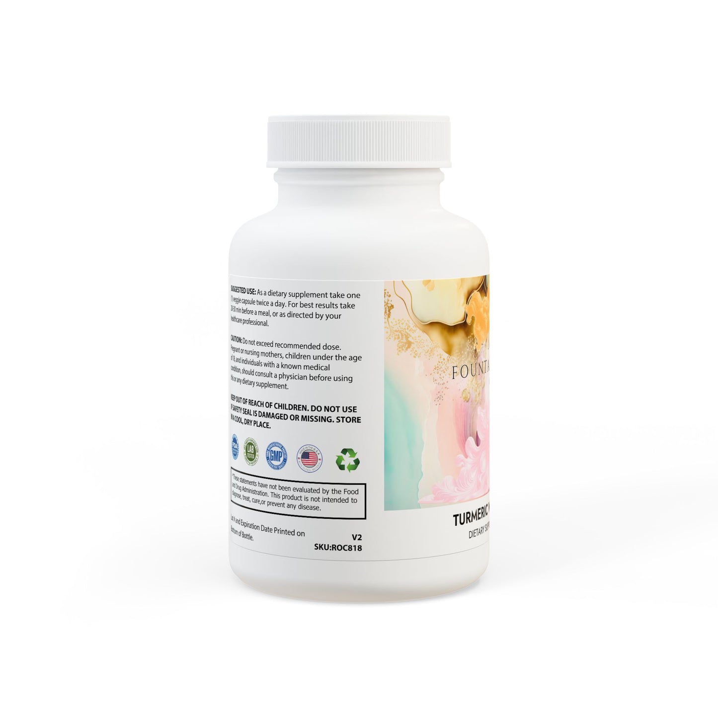 Turmeric with BioPerine® (Black Pepper Fruit Extract) Supplement (60 Capsules)