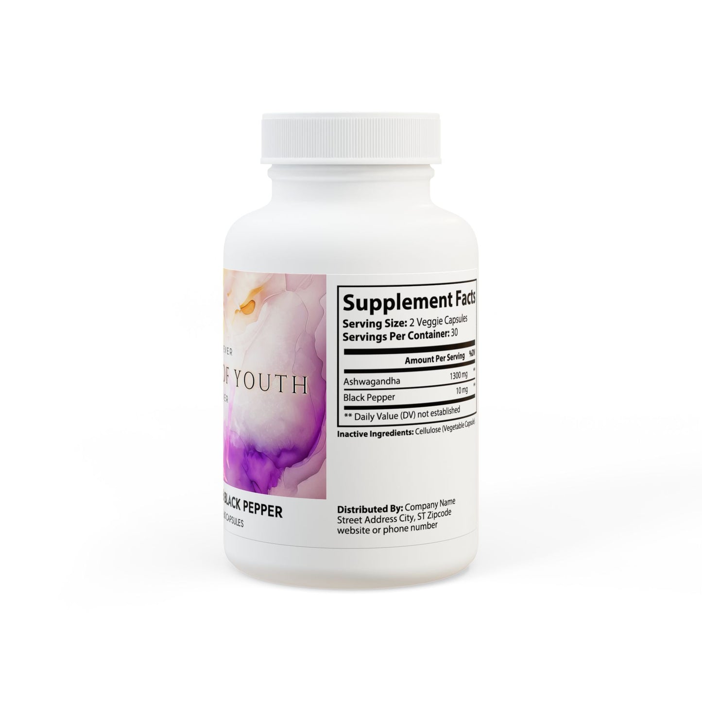 Ashwagandha and Black Pepper Supplement (60 capsules)